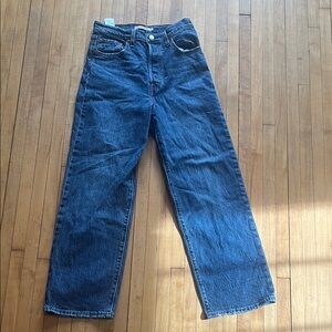 Levi's Men's Straight Leg Jeans in Dark Blue Denim